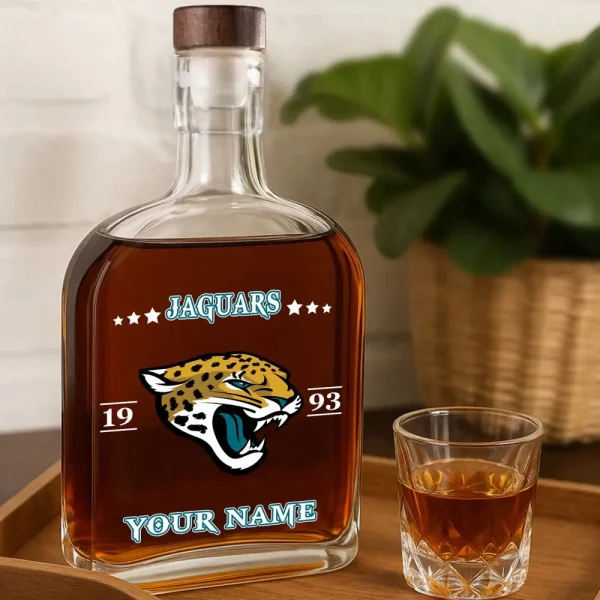 Jacksonville Jaguars NFL Personalized Whiskey Bottle Father's Day, Gift For Dad, Grandpa - Limited Edition SPTWHBL015