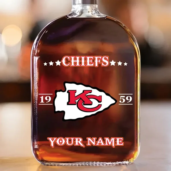 Kansas City Chiefs NFL Personalized Whiskey Bottle Father's Day, Gift For Dad, Grandpa - Limited Edition SPTWHBL016 - Image 2