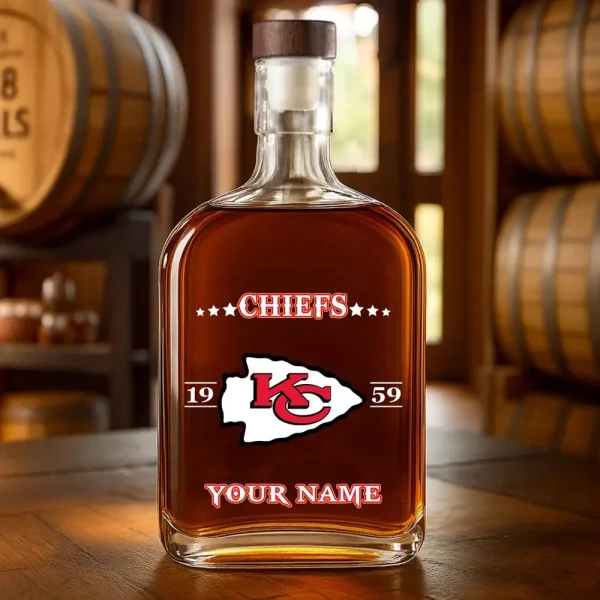 Kansas City Chiefs NFL Personalized Whiskey Bottle Father's Day, Gift For Dad, Grandpa - Limited Edition SPTWHBL016 - Image 3