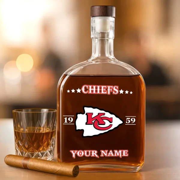Kansas City Chiefs NFL Personalized Whiskey Bottle Father's Day, Gift For Dad, Grandpa - Limited Edition SPTWHBL016 - Image 4