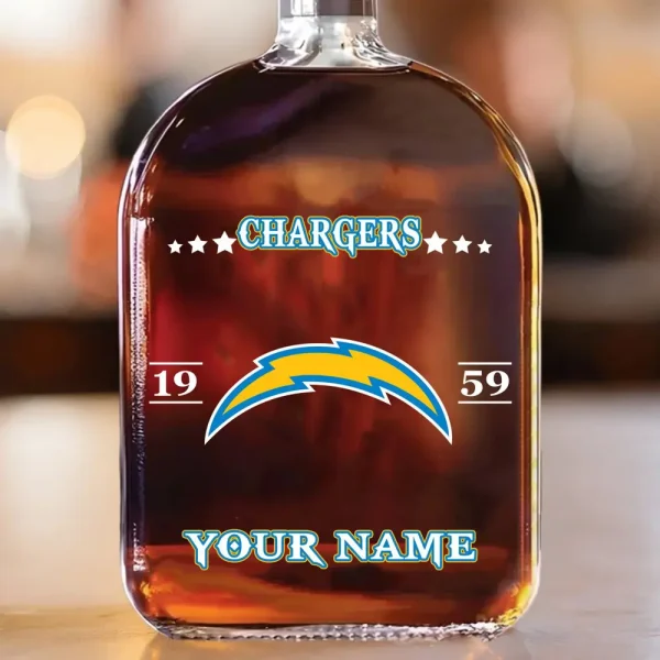 Los Angeles Chargers NFL Personalized Whiskey Bottle Father's Day, Gift For Dad, Grandpa - Limited Edition SPTWHBL018 - Image 2