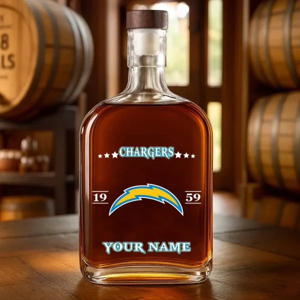 Los Angeles Chargers NFL Personalized Whiskey Bottle Father's Day, Gift For Dad, Grandpa - Limited Edition SPTWHBL018 - Image 3