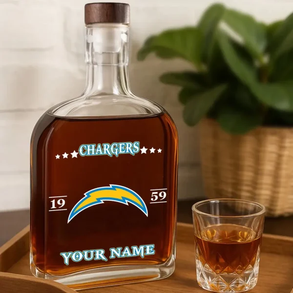 Los Angeles Chargers NFL Personalized Whiskey Bottle Father's Day, Gift For Dad, Grandpa - Limited Edition SPTWHBL018
