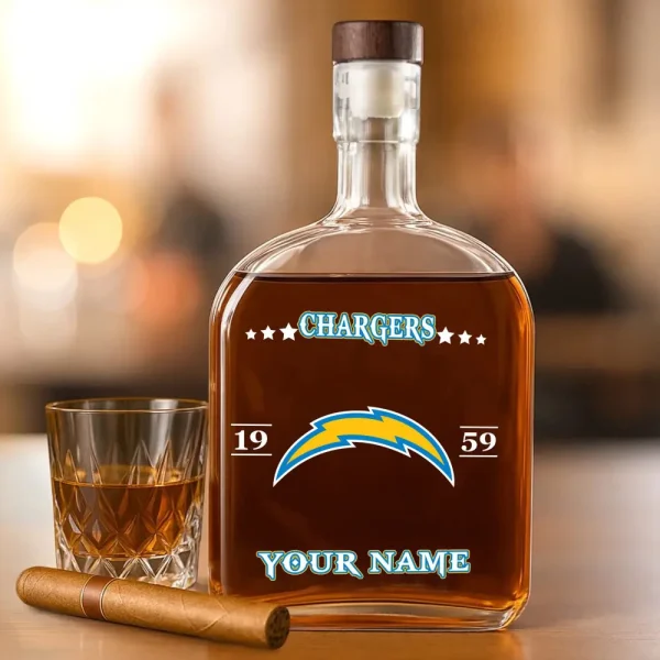 Los Angeles Chargers NFL Personalized Whiskey Bottle Father's Day, Gift For Dad, Grandpa - Limited Edition SPTWHBL018 - Image 4