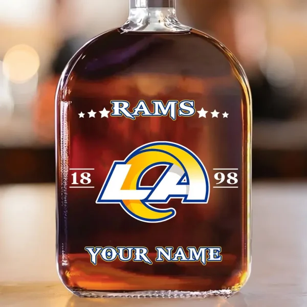 Los Angeles Rams NFL Personalized Whiskey Bottle Father's Day, Gift For Dad, Grandpa - Limited Edition SPTWHBL019 - Image 2