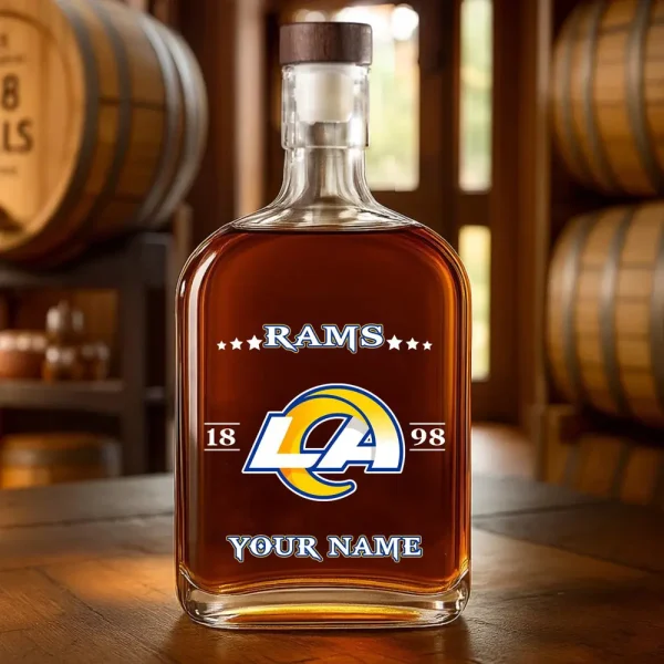 Los Angeles Rams NFL Personalized Whiskey Bottle Father's Day, Gift For Dad, Grandpa - Limited Edition SPTWHBL019 - Image 3