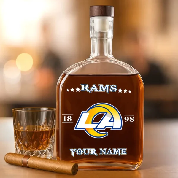 Los Angeles Rams NFL Personalized Whiskey Bottle Father's Day, Gift For Dad, Grandpa - Limited Edition SPTWHBL019 - Image 5