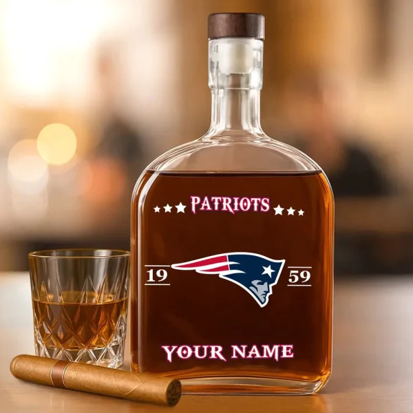 New England Patriots NFL Personalized Whiskey Bottle Father's Day, Gift For Dad, Grandpa - Limited Edition SPTWHBL022 - Image 4
