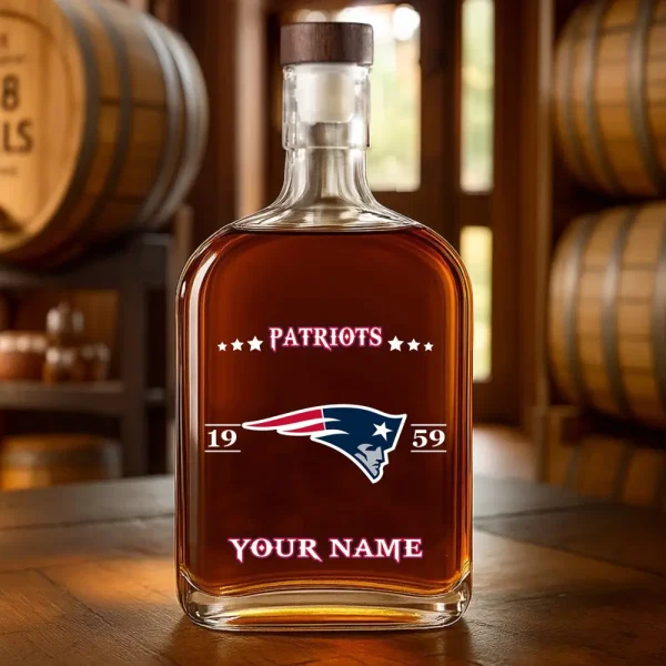 New England Patriots NFL Personalized Whiskey Bottle Father's Day, Gift For Dad, Grandpa - Limited Edition SPTWHBL022 - Image 5