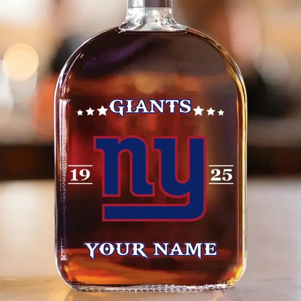 New York Giants NFL Personalized Whiskey Bottle Father's Day, Gift For Dad, Grandpa - Limited Edition SPTWHBL024 - Image 2