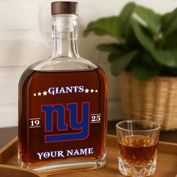 New York Giants NFL Personalized Whiskey Bottle Father's Day, Gift For Dad, Grandpa - Limited Edition SPTWHBL024