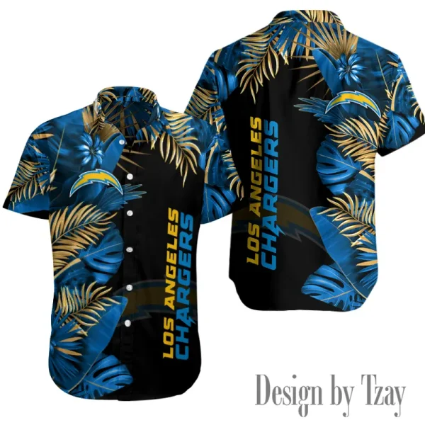 Los Angeles Chargers Button Shirt Summer Holiday Gift For Sports Enthusiast AZCBS152