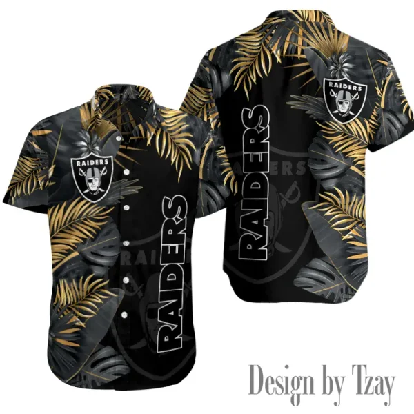 Las Vegas Raiders Button Shirt Summer Holiday Gift For Sports Enthusiast AZCBS153