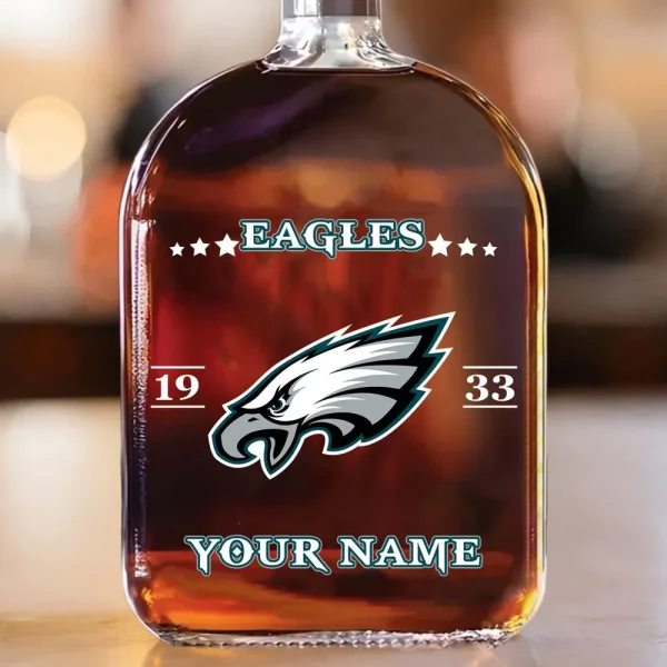 Philadelphia Eagles NFL Personalized Whiskey Bottle Father's Day, Gift For Dad, Grandpa - Limited Edition SPTWHBL026 - Image 2