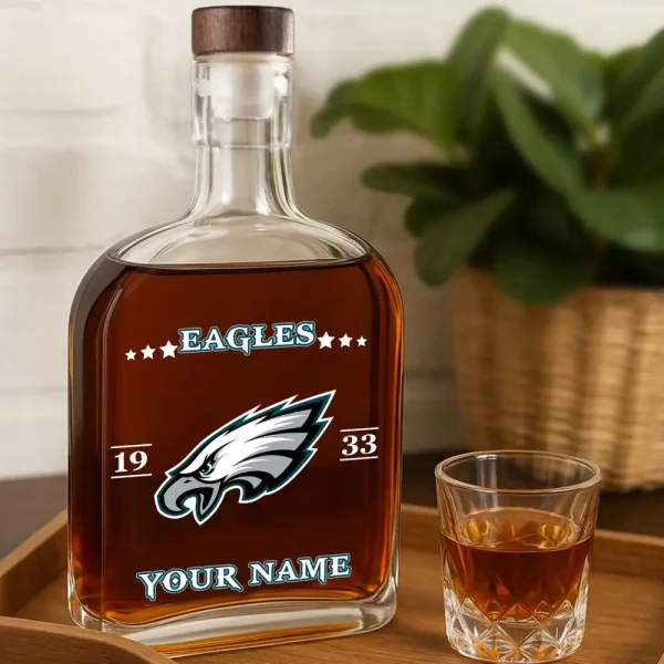 Philadelphia Eagles NFL Personalized Whiskey Bottle Father's Day, Gift For Dad, Grandpa - Limited Edition SPTWHBL026