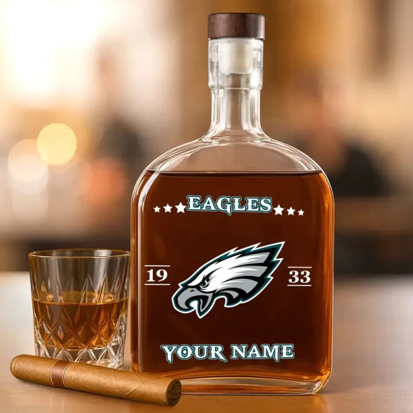 Philadelphia Eagles NFL Personalized Whiskey Bottle Father's Day, Gift For Dad, Grandpa - Limited Edition SPTWHBL026 - Image 4