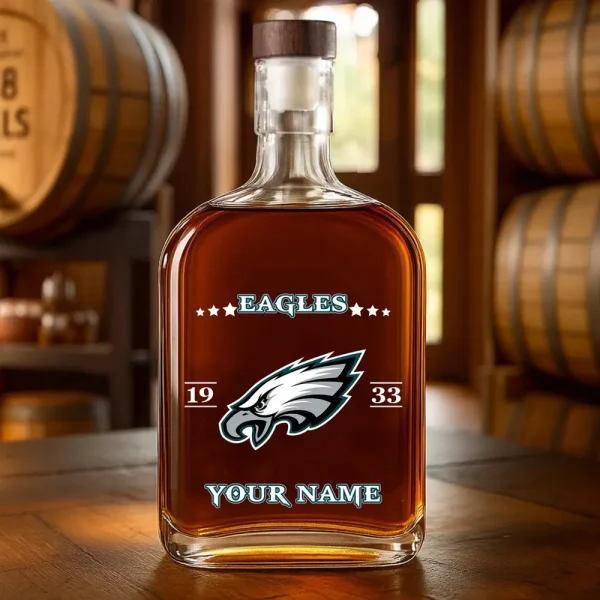 Philadelphia Eagles NFL Personalized Whiskey Bottle Father's Day, Gift For Dad, Grandpa - Limited Edition SPTWHBL026 - Image 5