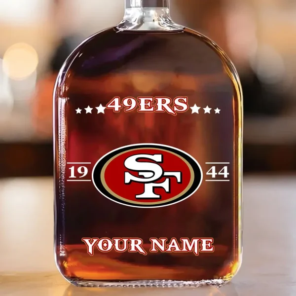 San Francisco 49ers NFL Personalized Whiskey Bottle Father's Day, Gift For Dad, Grandpa - Limited Edition SPTWHBL028 - Image 2