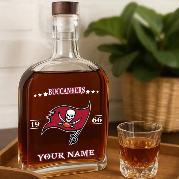Tampa Bay Buccaneers NFL Personalized Whiskey Bottle Father's Day, Gift For Dad, Grandpa - Limited Edition SPTWHBL030