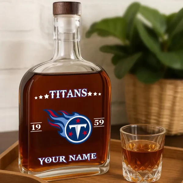 Tennessee Titans NFL Personalized Whiskey Bottle Father's Day, Gift For Dad, Grandpa - Limited Edition SPTWHBL031