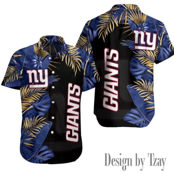 New York Giants Button Shirt Summer Holiday Gift For Sports Enthusiast AZCBS160
