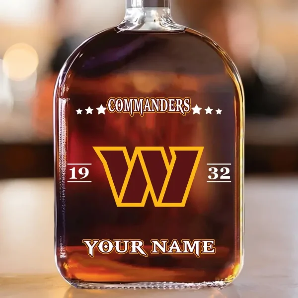 Washington Commanders NFL Personalized Whiskey Bottle Father's Day, Gift For Dad, Grandpa - Limited Edition SPTWHBL032 - Image 2