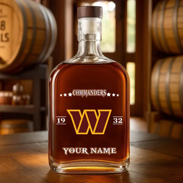 Washington Commanders NFL Personalized Whiskey Bottle Father's Day, Gift For Dad, Grandpa - Limited Edition SPTWHBL032 - Image 3