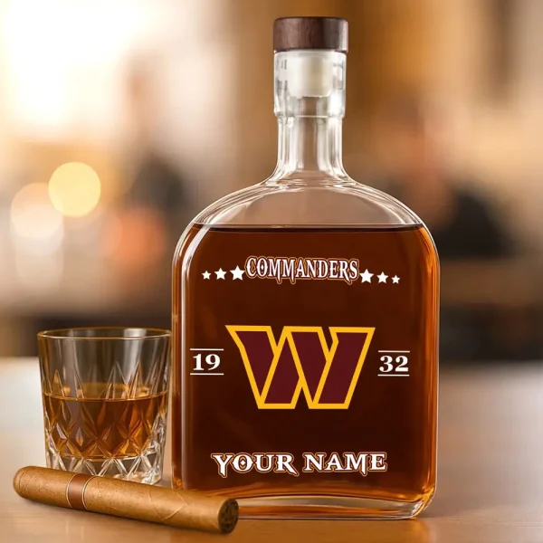 Washington Commanders NFL Personalized Whiskey Bottle Father's Day, Gift For Dad, Grandpa - Limited Edition SPTWHBL032 - Image 4
