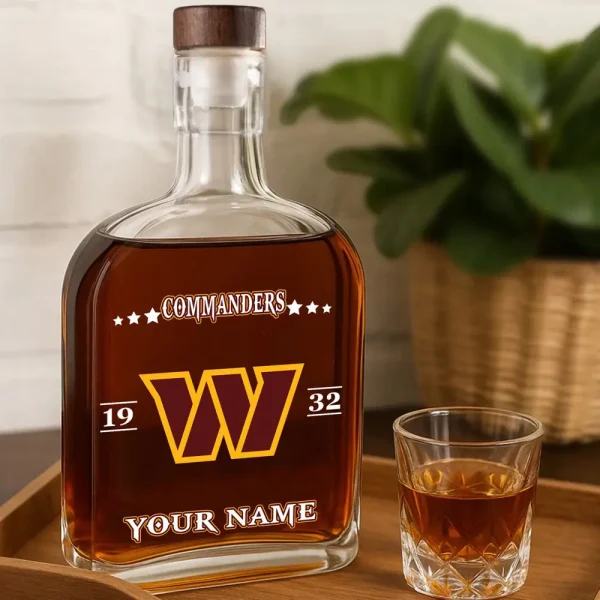 Washington Commanders NFL Personalized Whiskey Bottle Father's Day, Gift For Dad, Grandpa - Limited Edition SPTWHBL032