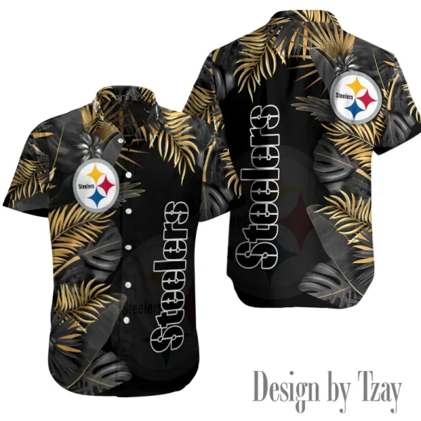 Pittsburgh Steelers Button Shirt Summer Holiday Gift For Sports Enthusiast AZCBS162