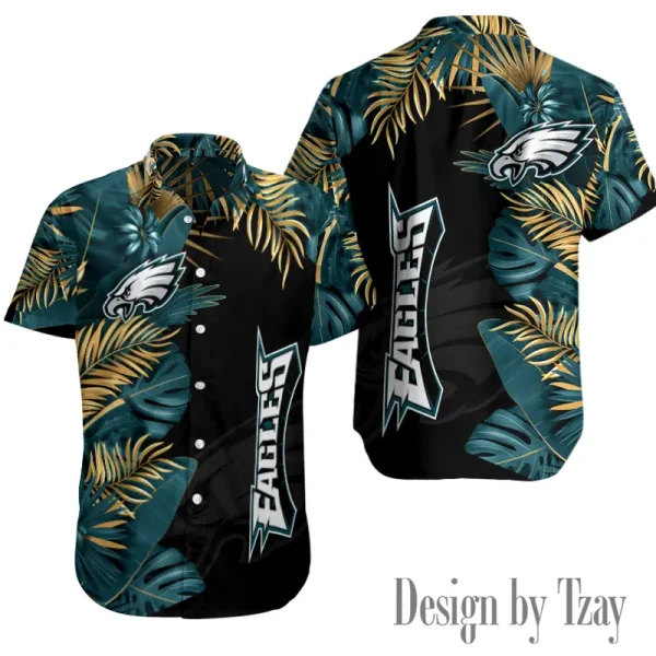 Philadelphia Eagles Button Shirt Summer Holiday Gift For Sports Enthusiast AZCBS163