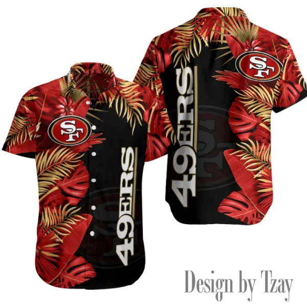 San Francisco 49ers Button Shirt Summer Holiday Gift For Sports Enthusiast AZCBS164