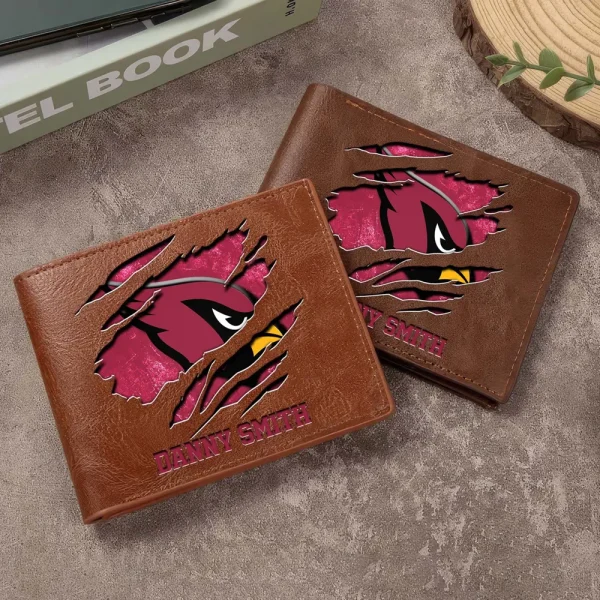 Arizona Cardinals Men Leather Horizontal Wallet For Fans, Gifts For Football Lovers SPTLHTW033 - Image 4