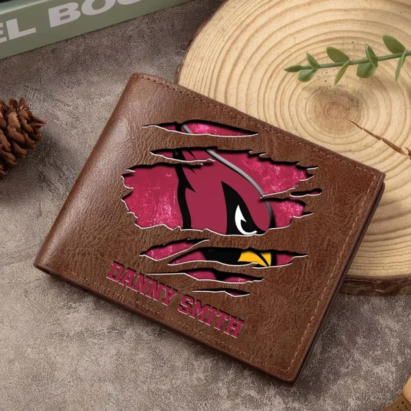 Arizona Cardinals Men Leather Horizontal Wallet For Fans, Gifts For Football Lovers SPTLHTW033 - Image 5