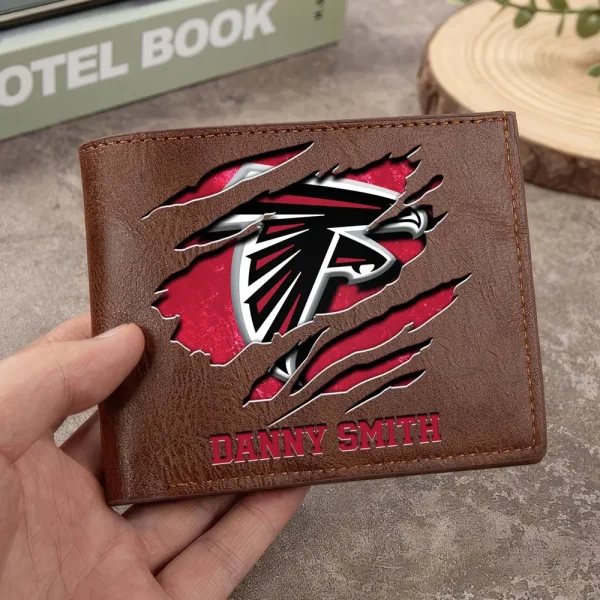 Atlanta Falcons Men Leather Horizontal Wallet For Fans, Gifts For Football Lovers SPTLHTW034 - Image 5