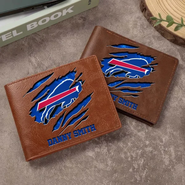 Buffalo Bills Men Leather Horizontal Wallet For Fans, Gifts For Football Lovers SPTLHTW036 - Image 3