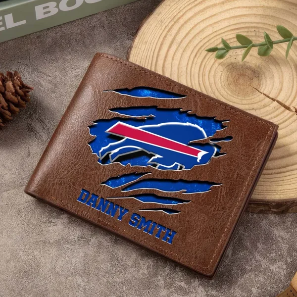 Buffalo Bills Men Leather Horizontal Wallet For Fans, Gifts For Football Lovers SPTLHTW036 - Image 4
