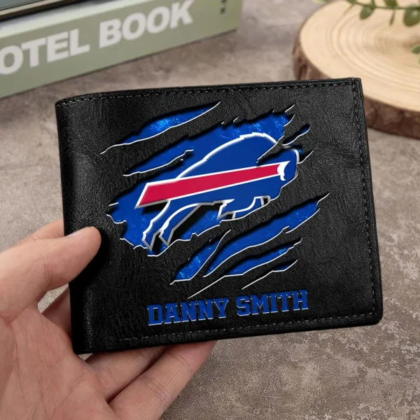 Buffalo Bills Men Leather Horizontal Wallet For Fans, Gifts For Football Lovers SPTLHTW036 - Image 9
