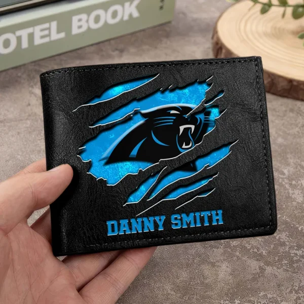 Carolina Panthers Men Leather Horizontal Wallet For Fans, Gifts For Football Lovers SPTLHTW037 - Image 9