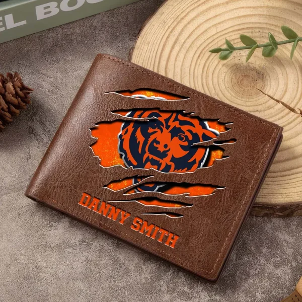 Chicago Bears Men Leather Horizontal Wallet For Fans, Gifts For Football Lovers SPTLHTW038 - Image 5