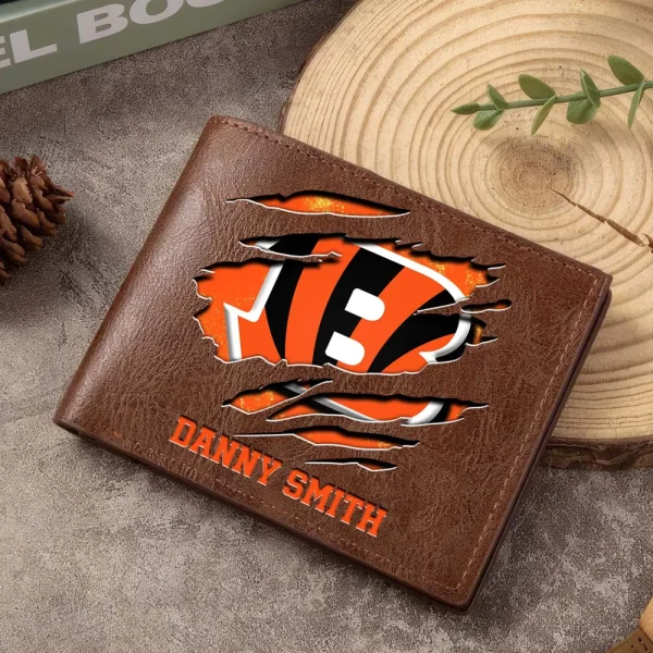 Cincinnati Bengals Men Leather Horizontal Wallet For Fans, Gifts For Football Lovers SPTLHTW039 - Image 4
