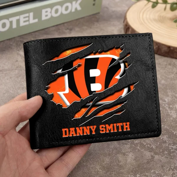 Cincinnati Bengals Men Leather Horizontal Wallet For Fans, Gifts For Football Lovers SPTLHTW039 - Image 9