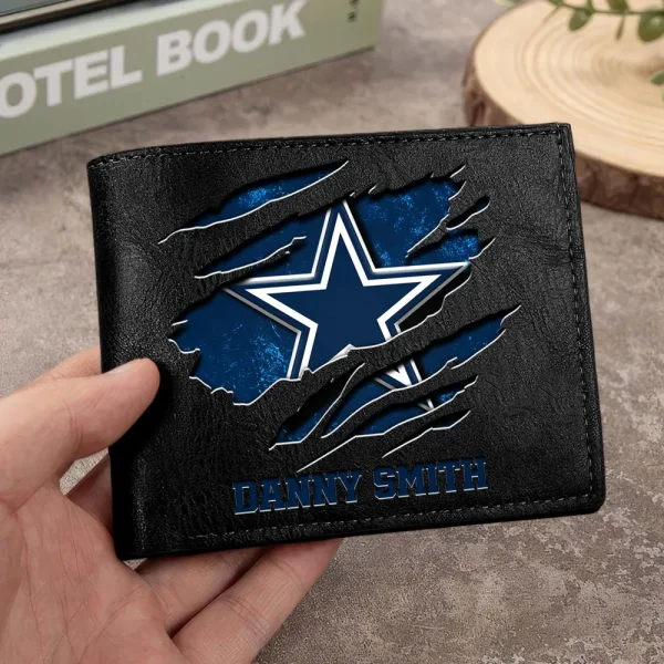 Dallas Cowboys Men Leather Horizontal Wallet For Fans, Gifts For Football Lovers SPTLHTW041 - Image 6