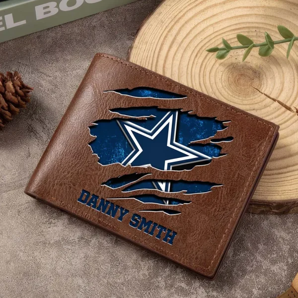 Dallas Cowboys Men Leather Horizontal Wallet For Fans, Gifts For Football Lovers SPTLHTW041 - Image 8