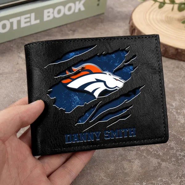 Denver Broncos Men Leather Horizontal Wallet For Fans, Gifts For Football Lovers SPTLHTW042 - Image 9