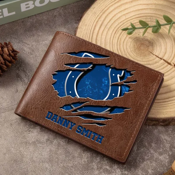 Indianapolis Colts Men Leather Horizontal Wallet For Fans, Gifts For Football Lovers SPTLHTW046 - Image 4