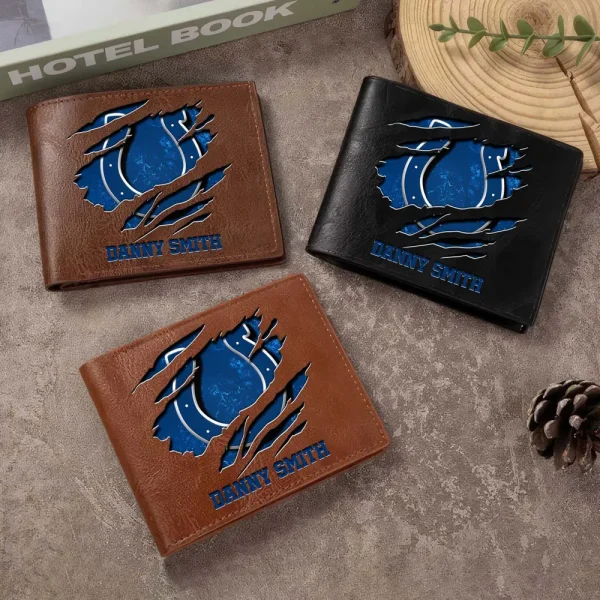Indianapolis Colts Men Leather Horizontal Wallet For Fans, Gifts For Football Lovers SPTLHTW046 - Image 2