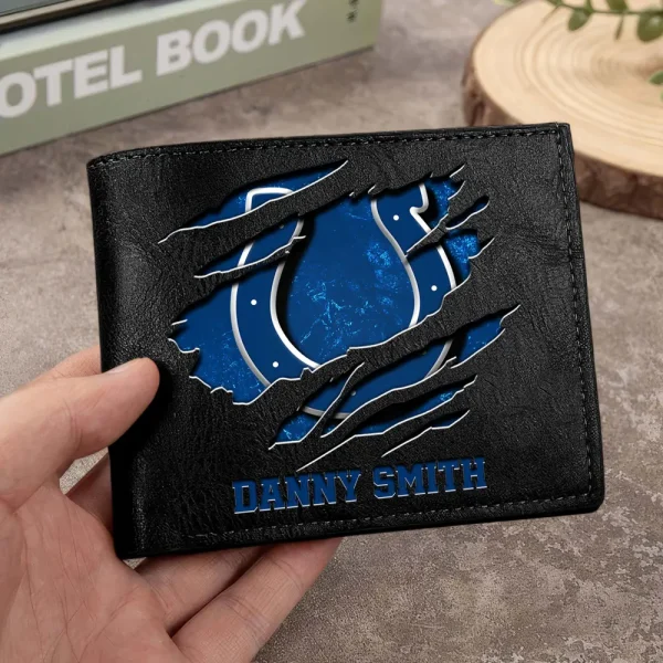 Indianapolis Colts Men Leather Horizontal Wallet For Fans, Gifts For Football Lovers SPTLHTW046 - Image 9