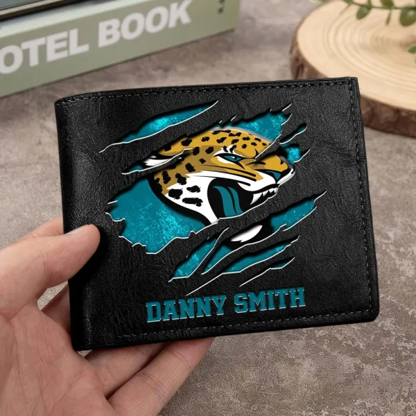 Jacksonville Jaguars Men Leather Horizontal Wallet For Fans, Gifts For Football Lovers SPTLHTW047 - Image 9