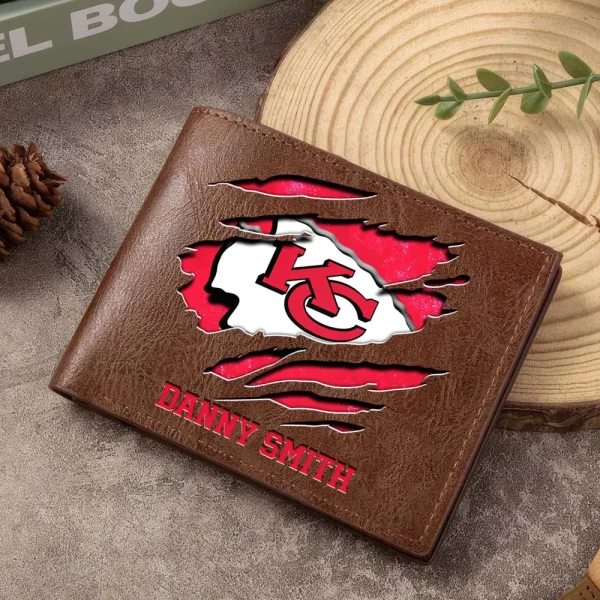 Kansas City Chiefs Men Leather Horizontal Wallet For Fans, Gifts For Football Lovers SPTLHTW048 - Image 4